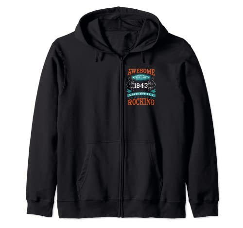 Impresionante desde febrero de 1943 Cumpleaños y aniversario Sudadera con Capucha