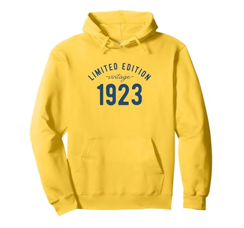 Edición Limitada Vintage Cumpleaños 1923 Sudadera con Capucha