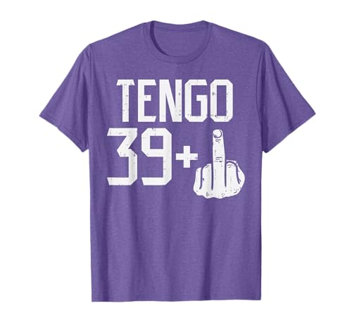 39 + Dedo Medio Fiesta Humor 40 Anos Cumpleanos Regalo Camiseta