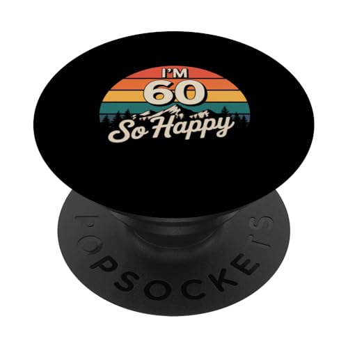Favores de 60 cumpleaños 60 años cumpleaños 60 cumpleaños PopSockets PopGrip Adhesivo