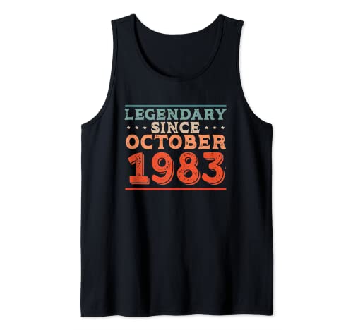 Legendario desde octubre de 1983 Nacido en la fiesta de cumpleaños de los 80 Camiseta sin Mangas