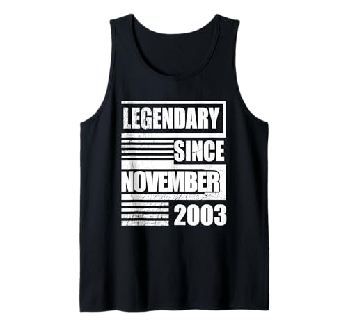 23 cumpleaños Legendario Desde noviembre de 2003 cumpleaños Camiseta sin Mangas