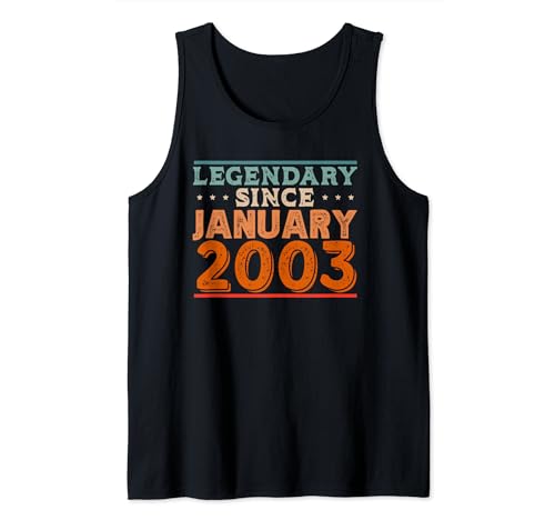 Legendary desde enero de 2003 impresionante fiesta retro de cumpleaños Camiseta sin Mangas