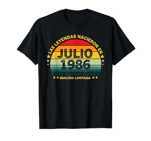 39 Años Cumpleaños Vintage Nacido En Julio 1986 Camiseta