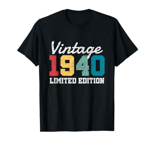 Vintage 1940 Edición Limitada 85 años Regalos 85 Cumpleaños Camiseta