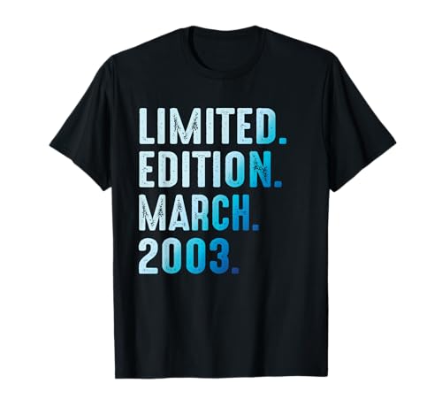 Marzo 2003 Año 2003 Cumpleaños 2003 Edición Limitada Camiseta