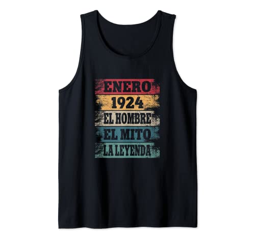 Hombre 99 Cumpleaños Regalo Años Divertido Decoración Enero 1924 Camiseta sin Mangas