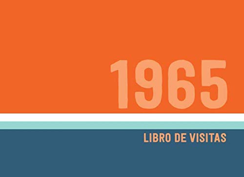 1965 Libros de Visitas: Libro de visitas para fiestas de cumpleaños de estilo retro para que la...
