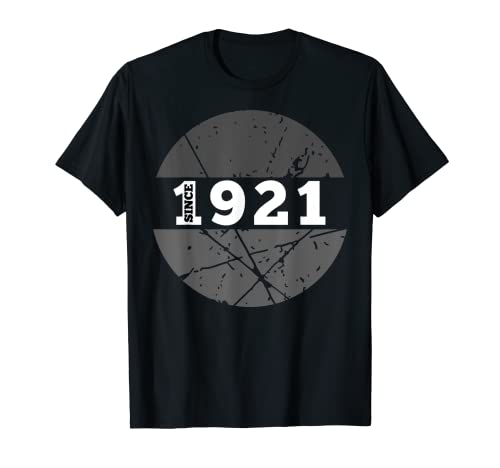 Desde 1921 para hombres y mujeres, cumpleaños de 1921, cumpleaños retro Camiseta