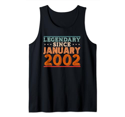 Legendary desde enero de 2002 impresionante fiesta retro de cumpleaños Camiseta sin Mangas