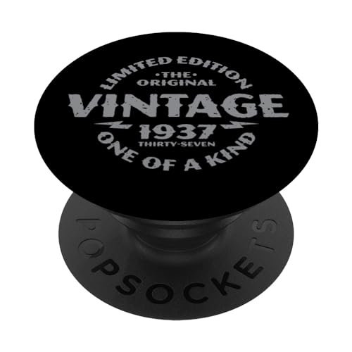 87 años: Vintage Edición Limitada 1937 87 Cumpleaños PopSockets PopGrip Intercambiable
