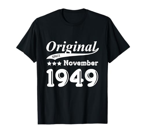 Noviembre 1949 Regalo de cumpleaños 70 cumpleaños Camiseta