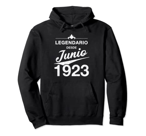 100 cumpleaños Nacido en Junio de 1923 Vintage 100 años Sudadera con Capucha