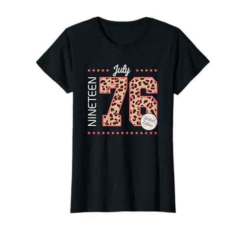 1976 Julio Mes Año de nacimiento Edición limitada Cumpleaños Camiseta