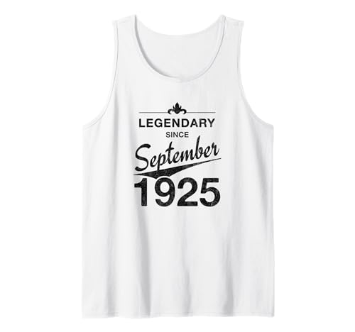 100 cumpleaños Nacido en Septiembre de 1925 Vintage 100 años Camiseta sin Mangas