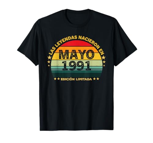 35 cumpleaños Hombre Mujer Regalo Mayo 1991 Camiseta