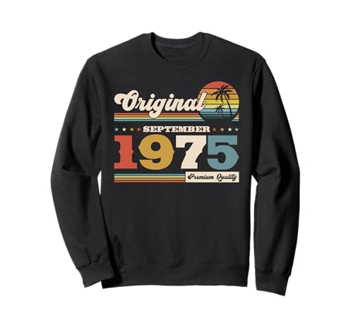 50 cumpleaños Hombre Regalo Original septiembre 1975 Sudadera