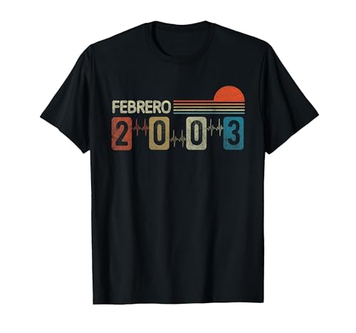 Febrero 2003 Vintage - 23 Años Regalo Cumpleaños Hombre Camiseta, Hombre, Negro, L