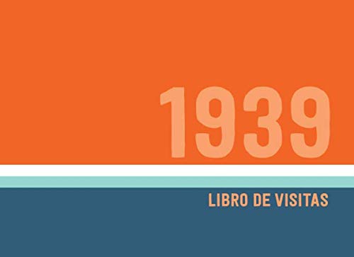 1939 Libros de Visitas: Libro de visitas para fiestas de cumpleaños de estilo retro para que la...