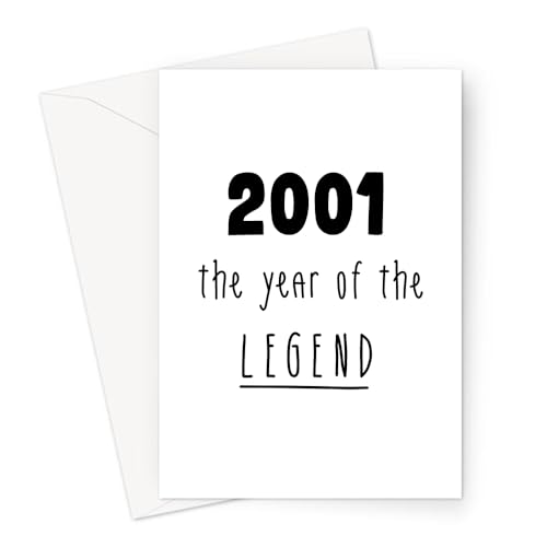 Tarjeta de felicitación de cumpleaños de 2001 The Year of The Legend | Tarjeta de cumpleaños...