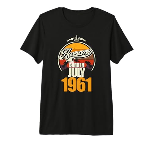 Gran Texto Desde Julio de 1961 65 cumpleaños 65 años Camiseta Premium