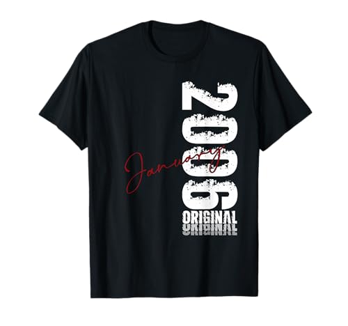 20 cumpleaños Hombre Mujer Regalo Enero 2006 Camiseta