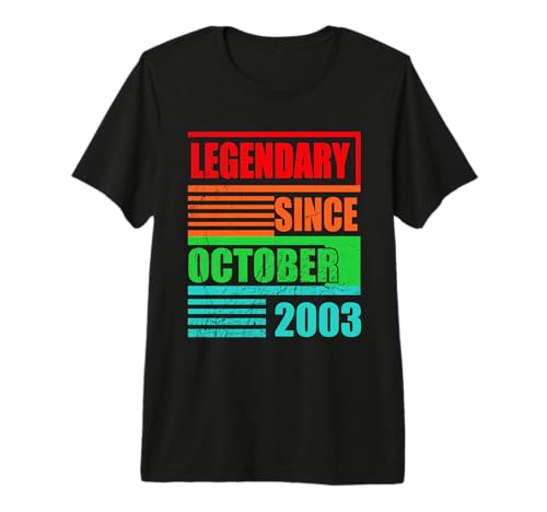 23 cumpleaños Legendario Desde Octubre de 2003 cumpleaños Camiseta Premium
