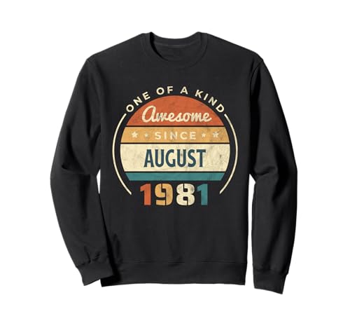 Awesome Since Agosto 1981 Vintage Cumpleaños Sudadera