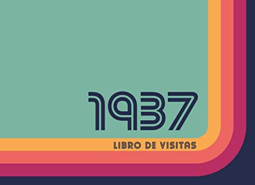 1937 Libros de Visitas: Libro de visitas para fiestas de cumpleaños de estilo retro para que la...