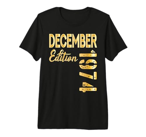 52 Cumpleaños Diciembre 1974 Camiseta Premium