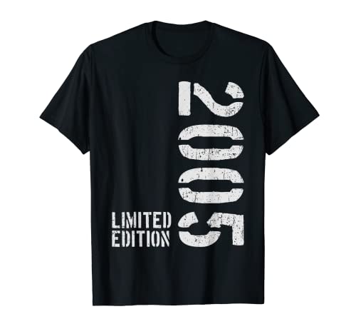 2005 edición limitada 18 años 18 cumpleaños Camiseta