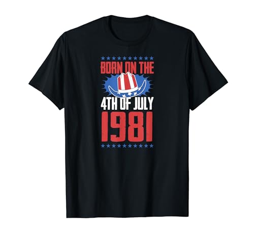 Nacido el 4 de julio de 1981 Año de nacimiento USA Fiesta de cumpleaños Camiseta