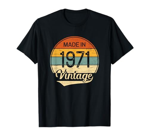 Regalo Hombre Mujer 1971 Cumpleaños - Vintage Made in 1971 Camiseta