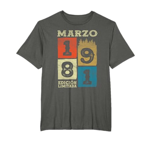 Marzo 1981 Vintage - 44 Años Regalo Cumpleaños Hombre Camiseta