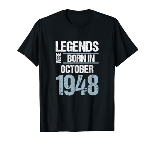 Las leyendas nacieron en octubre de 1948 Cumpleaños Camiseta