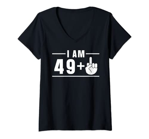 Mujer Tengo 49 + 1 Años Camisetas 50 Años Cumpleaños 1972 Camiseta Cuello V