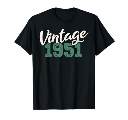 Vintage 1951 Cumpleaños Hombre Mujer Gráfico Camiseta