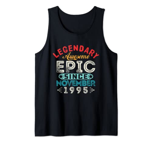 Noviembre 1995 cumpleaños fiesta vintage regalos para 24 años Camiseta sin Mangas