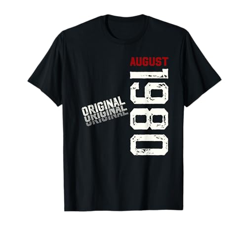 45 cumpleaños hombre mujer regalo agosto 1980 Camiseta