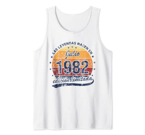 Leyendas Nacen Julio 1982 Cumpleaños Vintage Camiseta sin Mangas