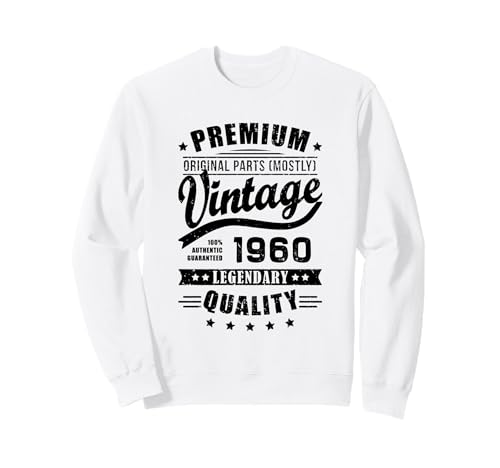 Vintage 1960 Camisetas Hombre Retro Funny 1960 Cumpleaños Sudadera