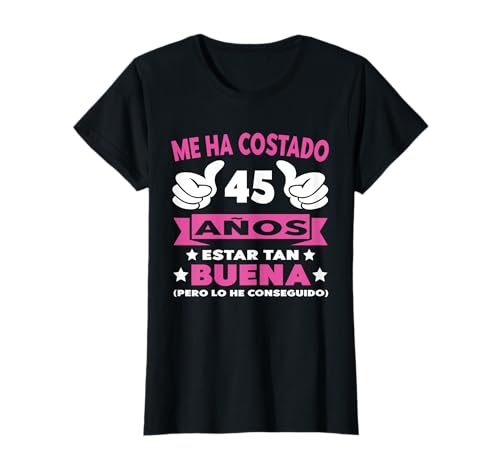 45 Cumpleaños Regalo Años Mujer Divertido Decoración Vintage Camiseta