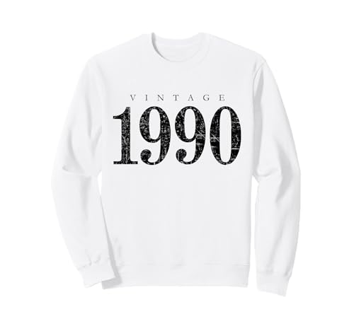 Vintage 1990 (Negro Antiguo) Regalo 35 Cumpleaños 1990 Sudadera