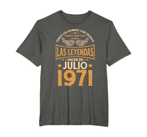 Cumpleaños Hombre Regalos Las Leyendas Julio 1971 Camiseta