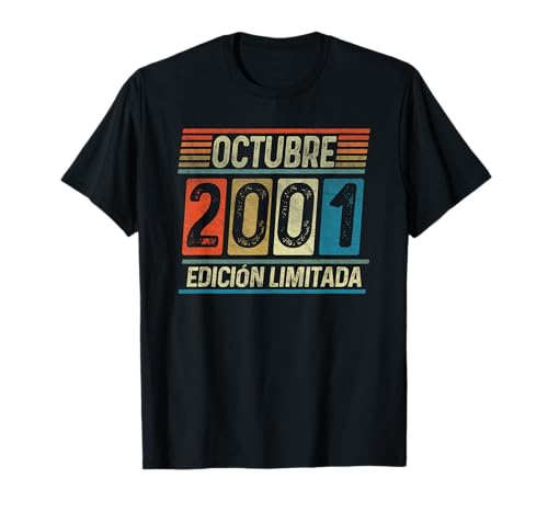 Octubre 2001 Vintage - 25 Años Regalo Cumpleaños Hombre Camiseta
