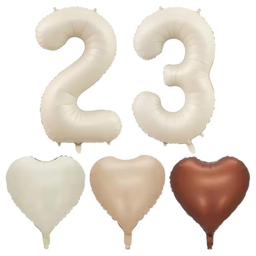 EHDWXVZM 2 Piezas De Globos Digitales Y 3 Globos De Amor, Suministros De Fiesta De Cumpleaños 23,...