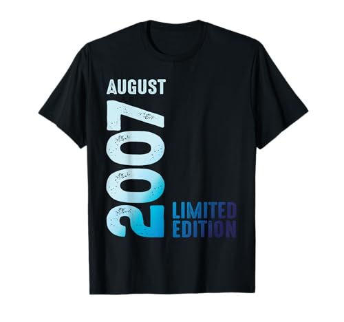 Agosto 2007 Año 2007 Retro 2007 Vintage Edición Limitada Camiseta