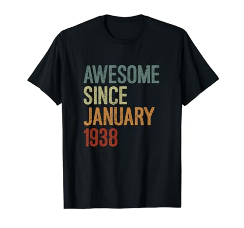 Impresionante desde enero de 1938, regalo de cumpleaños divertido retro Camiseta
