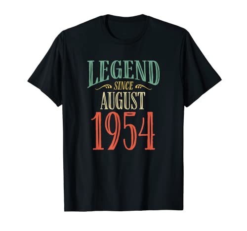 Leyenda desde agosto 1954 Diseño de cumpleaños Camiseta