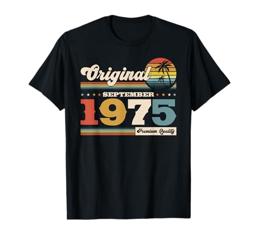 50 cumpleaños Hombre Mujer Regalo Septiembre 1975 Camiseta